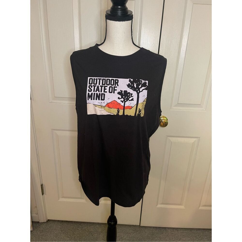 Alpine Women's L Black "Outdoor State of Mind" Graphic Tank Top